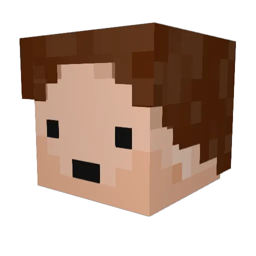 prestijo Minecraft avatar head, 3D render