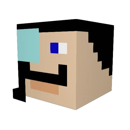 preston1 Minecraft avatar head, 3D render