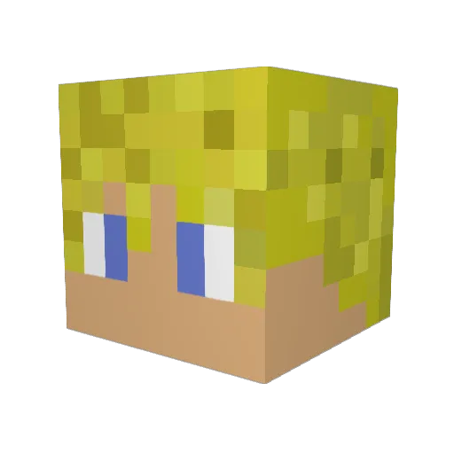 prestonmc Minecraft avatar head, 3D render
