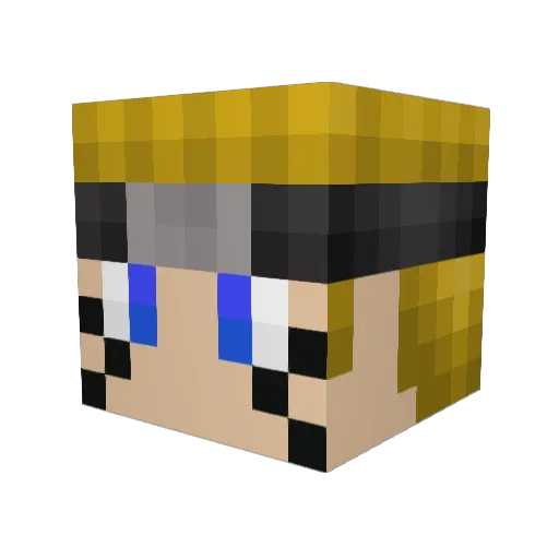 prestonplazs Minecraft avatar head, 3D render