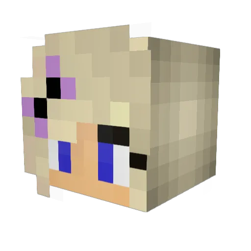 pretty1177 Minecraft avatar head, 3D render