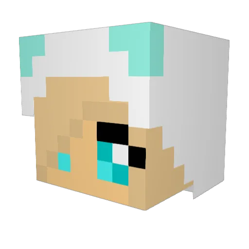 pretty_in_pink_ Minecraft avatar head, 3D render
