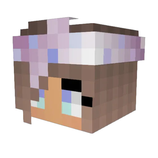 pretty_kindness Minecraft avatar head, 3D render