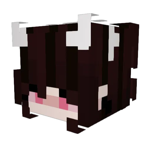 prettyblood Minecraft avatar head, 3D render