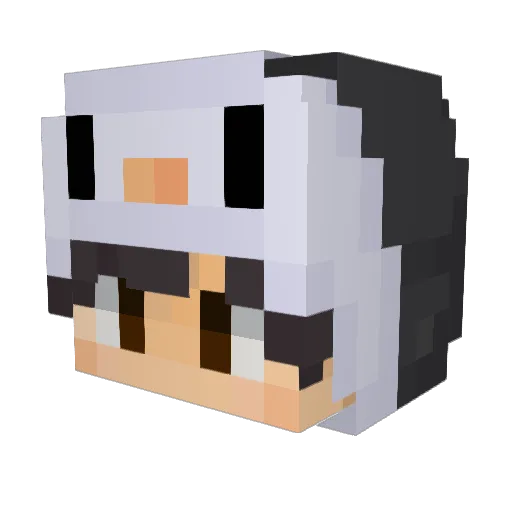 prettycorals Minecraft avatar head, 3D render