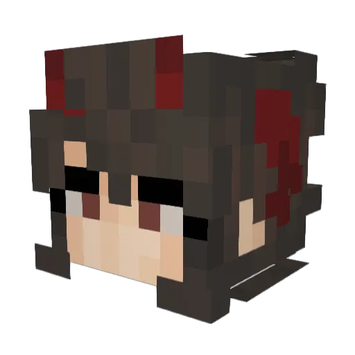 prettydumbyoshi Minecraft avatar head, 3D render