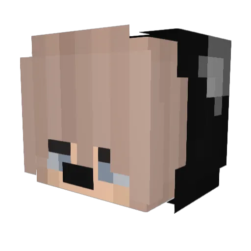 prettylittlekimy Minecraft avatar head, 3D render