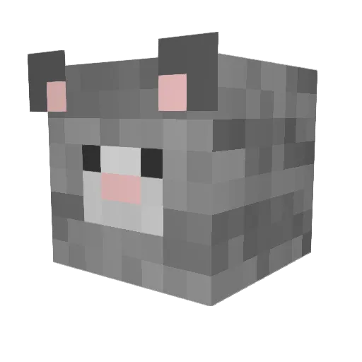 prettylois Minecraft avatar head, 3D render