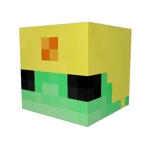 pretzelbread Minecraft avatar head, 3D render