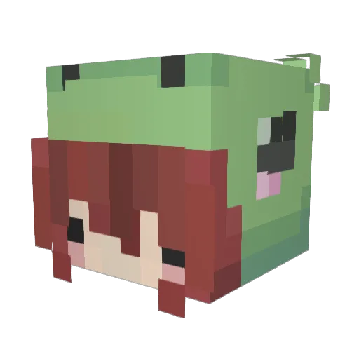 pretzelpike Minecraft avatar head, 3D render