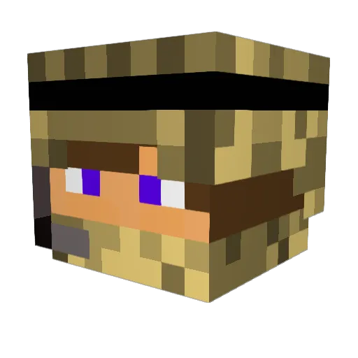 pretzelsailor Minecraft avatar head, 3D render