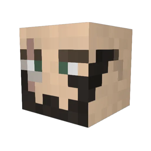 pretzl Minecraft avatar head, 3D render