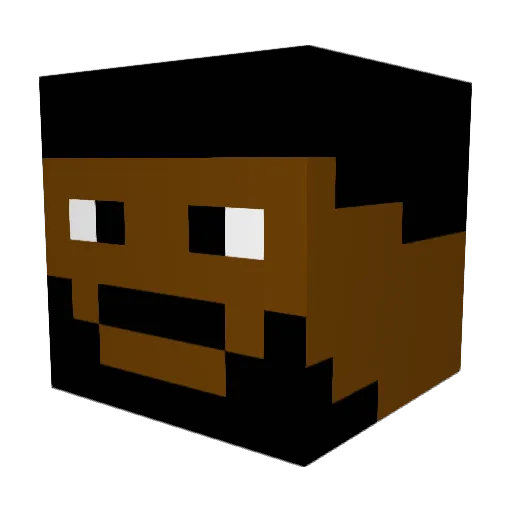 pretzulls Minecraft avatar head, 3D render