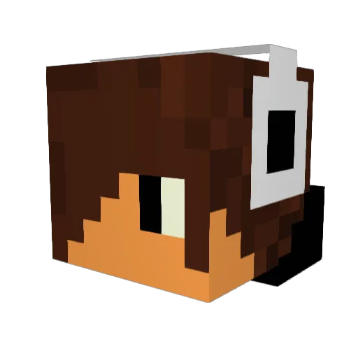 prfollower Minecraft avatar head, 3D render