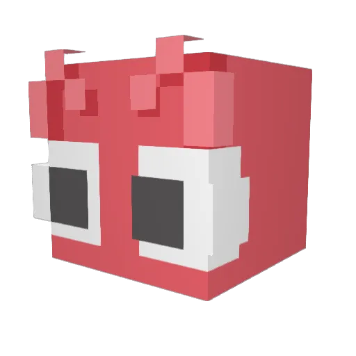 prichos Minecraft avatar head, 3D render