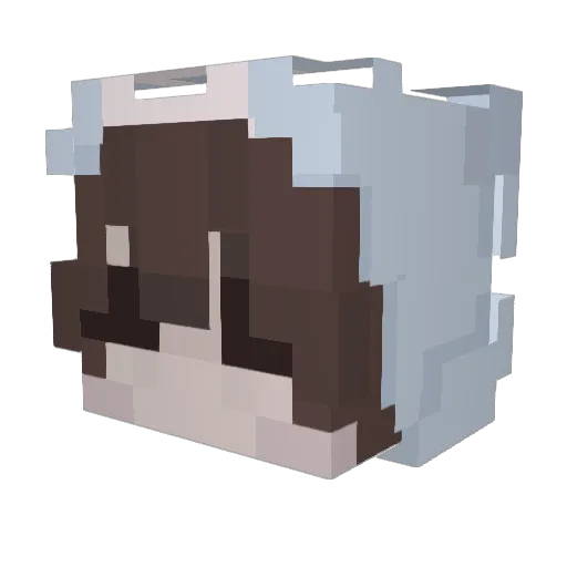 prics Minecraft avatar head, 3D render