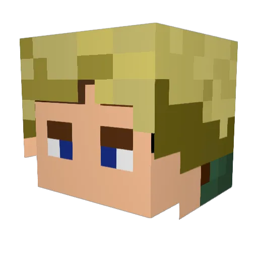 pridethesun Minecraft avatar head, 3D render