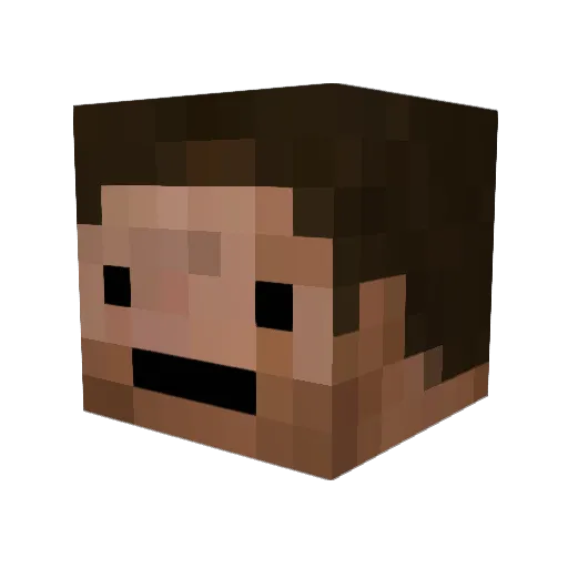 pridetwins Minecraft avatar head, 3D render