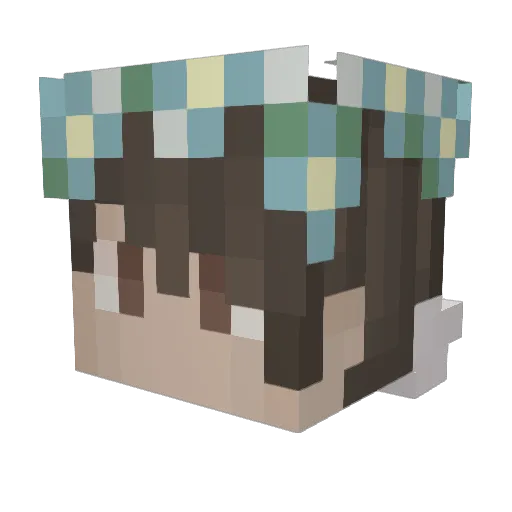 priesst Minecraft avatar head, 3D render