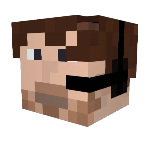 prikol1st Minecraft avatar head, 3D render