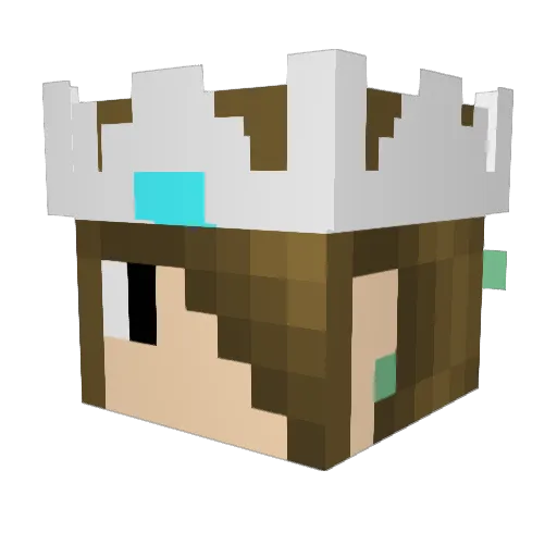 primase Minecraft avatar head, 3D render
