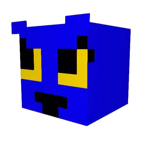 primatave Minecraft avatar head, 3D render