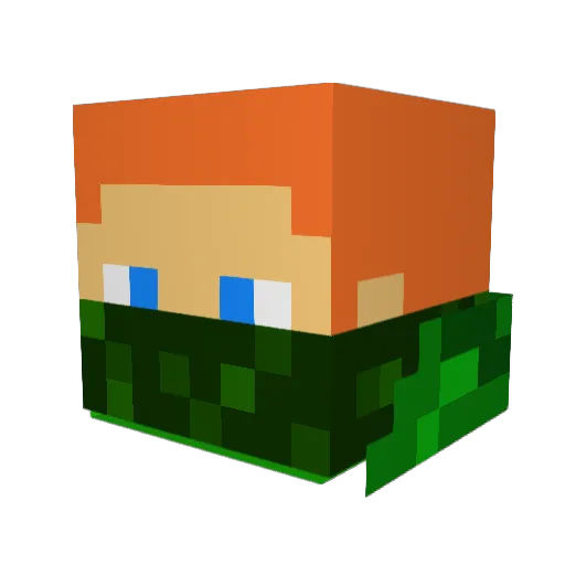 primewarden Minecraft avatar head, 3D render