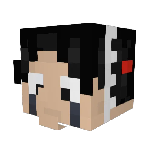 princeMS Minecraft avatar head, 3D render