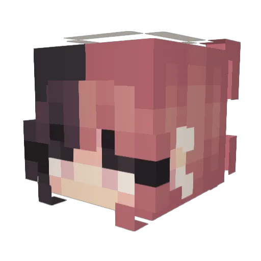 princebob Minecraft avatar head, 3D render