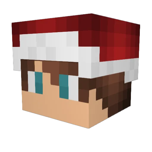 princefireball Minecraft avatar head, 3D render