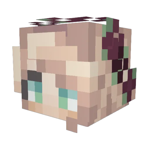 princesemily Minecraft avatar head, 3D render
