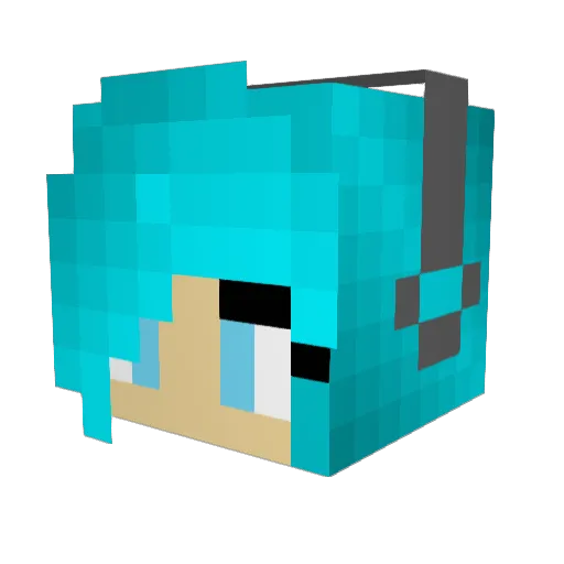 princessENV Minecraft avatar head, 3D render