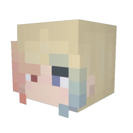 princess_chole Minecraft avatar head, 3D render