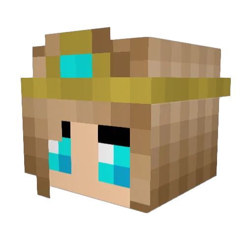 princess_leah_ Minecraft avatar head, 3D render