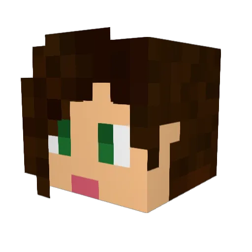 princessapple Minecraft avatar head, 3D render
