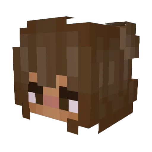 princessbaba Minecraft avatar head, 3D render