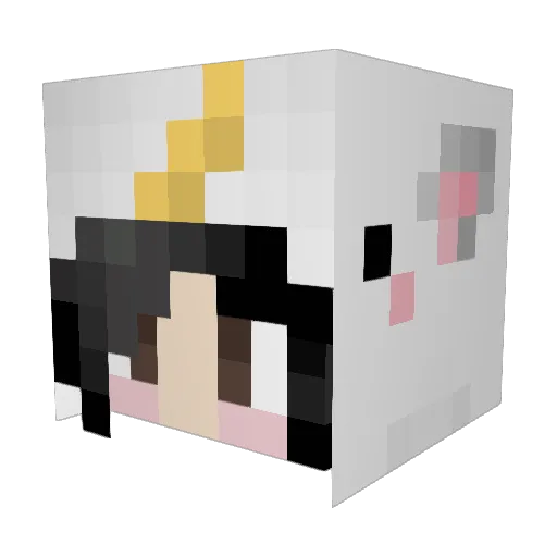 princessdiaa Minecraft avatar head, 3D render