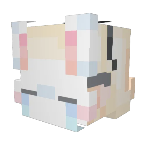 princessdoll Minecraft avatar head, 3D render
