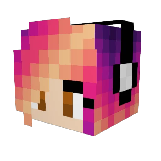 princessfoofy Minecraft avatar head, 3D render