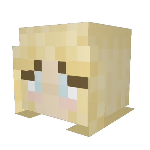 princessgardenia Minecraft avatar head, 3D render