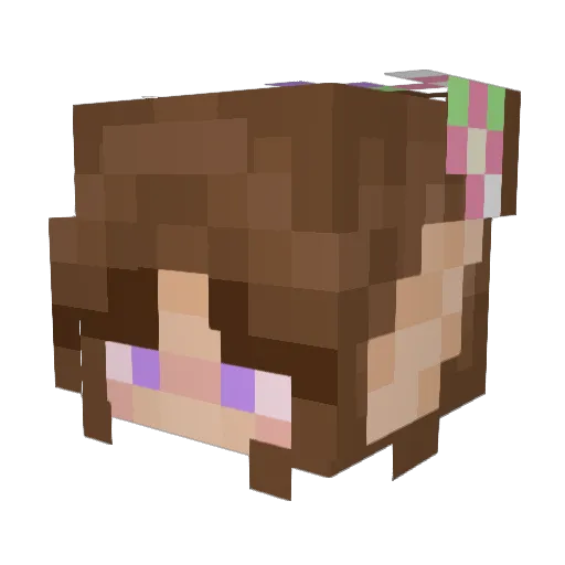 princessjasmin Minecraft avatar head, 3D render