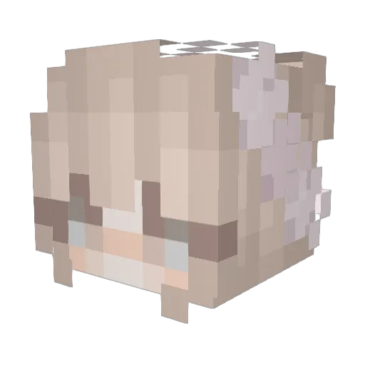 princessjuk Minecraft avatar head, 3D render