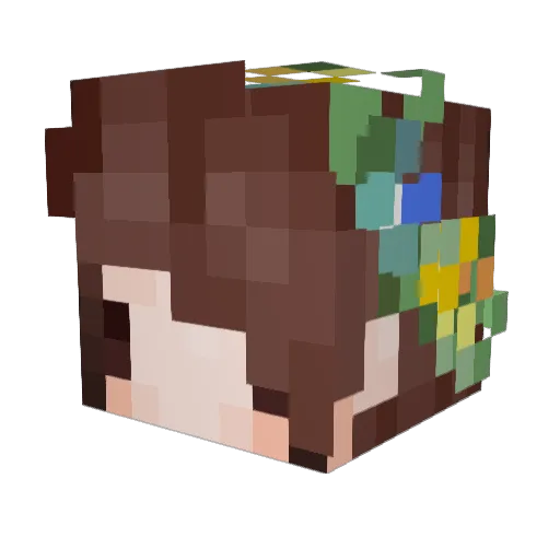 princessmfc Minecraft avatar head, 3D render