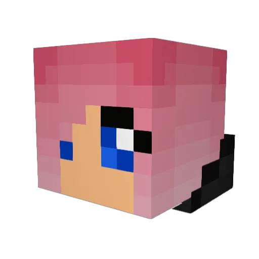 princesspeach6 Minecraft avatar head, 3D render