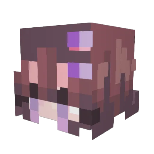 princesspeachese Minecraft avatar head, 3D render