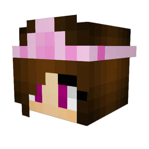 princesspurple1 Minecraft avatar head, 3D render