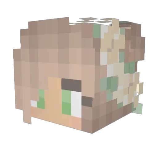 princesstarx Minecraft avatar head, 3D render