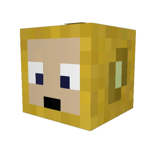 princesstiny_ Minecraft avatar head, 3D render