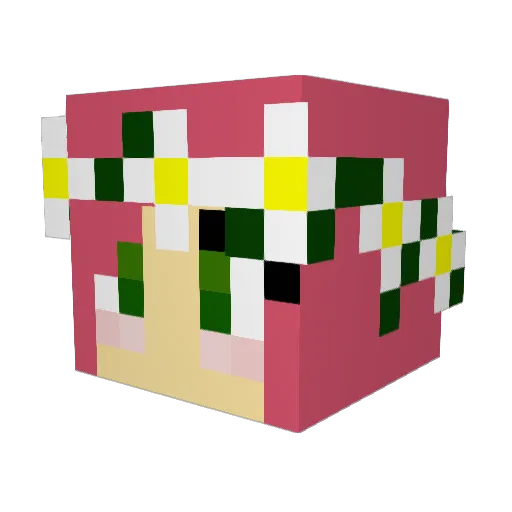 princesstoots Minecraft avatar head, 3D render