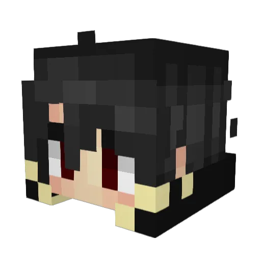 princyam Minecraft avatar head, 3D render